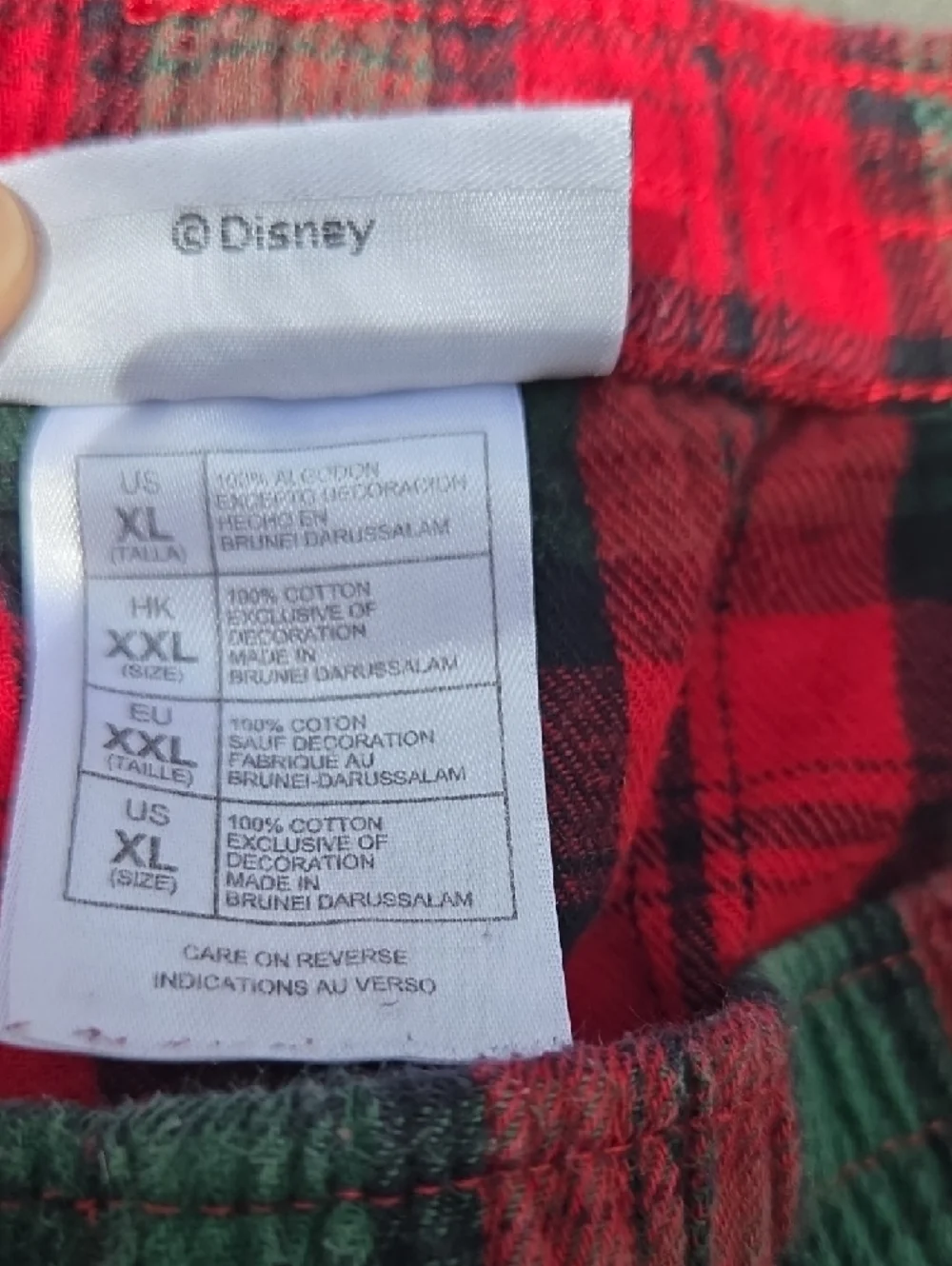 Disney Red and Green Plaid Mickey Shorts - Picture 5 of 10